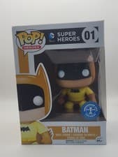Image of FUNKO POP BATMAN YELLOW UNDERGROUND TOYS EXCLUSIVE. Box Damage 