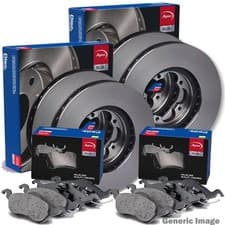 Image of APEC Front & Rear Axle Brake Discs Set & Pads Fits Opel Insignia Saab Vauxhall