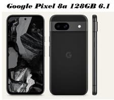 Image of Google Pixel 8a 128GB 6.1"  Black Pristine A++Unlocked Android Smartphone