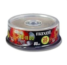 Image of MAXELL CD-R 80 MINS XL-II DIGITAL AUDIO MUSIC RECORDABLE BLANK DISCS 25 PACK 