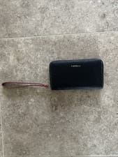Image of Fiorelli Purse Grained Faux Leather - Black With Strap - Brand New