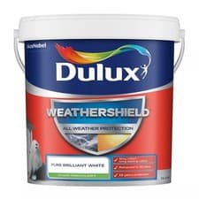 Image of Dulux Weathershield Exterior Smooth Masonry Pure Brilliant White Paint 7.5L