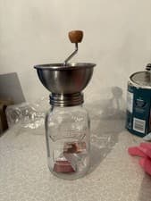 Image of Kilner Stainless Steel Sauce Press Jar Glass Set Preserve Storage Jar 1L