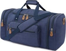 Image of Gonex Expandable Canvas Holdall for Men, 50L / 60L Large Duffel with Multi-Pock