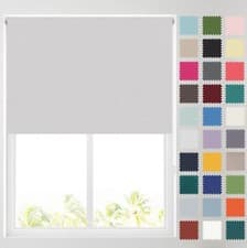 Image of MADE TO MEASURE Plain Coloured Thermal Blackout Window Roller Blinds