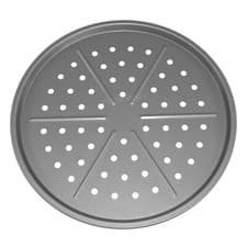 Image of Set of 3 Double Non-Stick 31cm Pizza Crisper Oven Baking Trays Pans Fries Tins