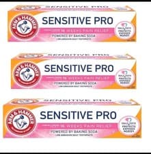 Image of 3x Arm Hammer Sensitive Pro Daily Toothpaste 16 Weeks Pain Relief, 75ml
