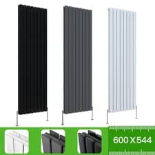 Image of Designer Radiator Flat Panel Oval Column Horizontal Vertical Central Heating Rad