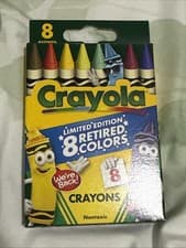 Image of Crayola limited Edition eight retired Colours Crayons -NEW Made In Usa 🇺🇸