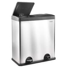 Image of VonHaus Recycling Pedal Bin with Double Compartments