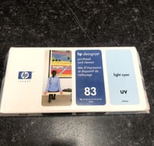Image of Genuine HP 83 UV Printhead and Printhead Cleaner LIGHT CYAN/DESIGNJET Boxed