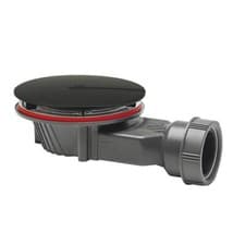 Image of Wirquin Black Fast Flow Shower Waste 90mm 30723786