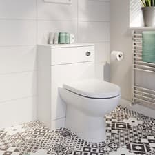 Image of Back to Wall Toilet Unit Cistern Soft Close Seat 500mm BTW Bathroom WC White