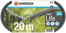 Image of Gardena Liano LIFE Textile Hose Pipe Set 1/2" / 12.5mm 20m Grey BEST HOSE