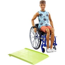 Image of Barbie Fashionistas Ken Doll with Wheelchair & Ramp New Kids Childrens Toy