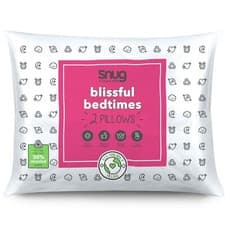 Image of Snug Blissful Bedtime Pillows 2 Pack Breathable Medium Soft Support Eco Friendly