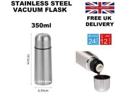 Image of 1L Stainless Steel Water Flask Vacuum Insulated Lid Cup Tea Coffee thermos sport