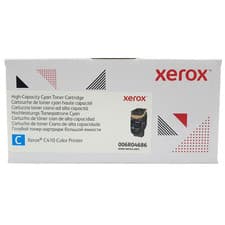 Image of Cyan 006R04686 High Capacity Toner Cartridge Genuine For Xerox C410 Printer