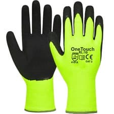 Image of 24 Work Gloves Hi Vis Latex Foam Coated Grip Builders Gardening Safety Gloves