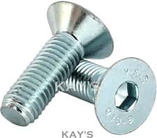 Image of M5 M6 M8 M10 COUNTERSUNK SCREWS ALLEN KEY SOCKET BOLTS HIGH TENSILE ZINC PLATED