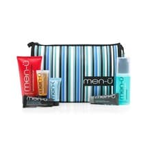 Image of men-u Ultimate Travel Kit | Compact Gift Set for Shaving Skincare Body Wash Bag