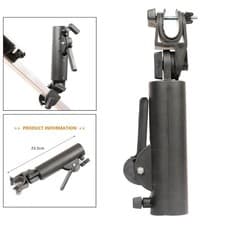Image of Golf Umbrella Holder Trolley Parasols Stand Black Adjustable Size for Golf Cart