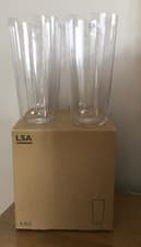Image of LSA Arc 4 x Stackable Highball Tall Slim Fine Glass, 550ml, Clear