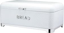 Image of LOVELLO Kitchencraft LOVBBWHT Textured Bread Bin, 42 X 22 X 18 Cm, White
