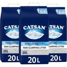 Image of 60L Catsan Hygiene Non Clumping Cat Litter 60 Litres Odour Control Kitten Litter