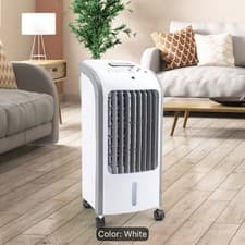 Image of 80W Portable Evaporative Air Cooler with Remote Control, 3 Fan Speeds, 7.5 Hour