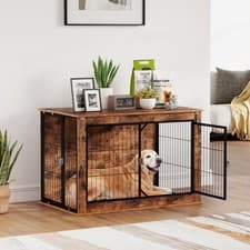 Image of PawHut Dog Crate Furniture with Openable Top, Two Doors, for Large Dogs