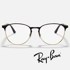 Image of Ray-Ban RB6375 Eyeglasses 2890 Polished Black On Gold 53-18-145 - NEW