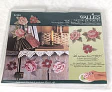 Image of Vintage 90's ANTIQUE ROSE Wallies Wallpaper Cut Outs