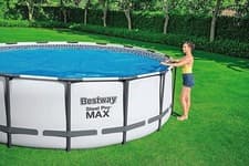 Image of Solar Pool Cover Bestway Flowclear Steel Pro Frame Above Ground - 12ft (cover)