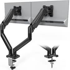Image of Dual Monitor Desk Mount for 32 inch screens, Gas Spring Arm Stand VESA 75/100 mm