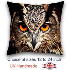 Image of Owl Cushion, Owl Pillow, Animal Art Cushion,
