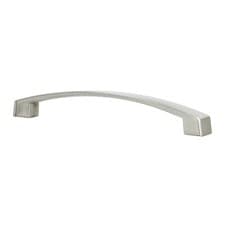 Image of 25x Bow Arch Style 6-5/16" Brushed Nickel Kitchen Cabinet Pull Handle P2528160BN
