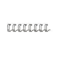Image of Fellowes 6mm Black Wire Binding Element (100 Pack) 53218