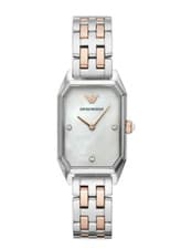 Image of EMPORIO ARMANI AR11146 LADIES TWO TONE MOTHER OF PEARL DIAL WATCH - NEW