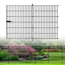 Image of 10PACK Decorative Garden Fence with Gate Heavy Duty Metal Fencing Animal Barrier