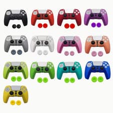 Image of PS5 Controller Grip & Thumbstick Cap Set Anti-Slip Scratch Resistant Feel