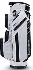 Image of POWAKADDY  DRI-TECH WATERPROOF 14 WAY GOLF CART TROLLEY BAG - WHITE / BLACK