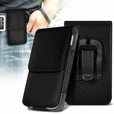 Image of Quality Excellent Vertical Belt Pouch Sleeve Phone Case Cover✔Carbon Black