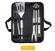 Image of Stainless Steel BBQ Grill Tool Set Outdoor Utensil Cooking Cutlery Kit with Case