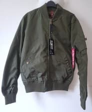 Image of ALPHA INDUSTRIES MEN'S MA-1 TT BOMBER JACKET (M) DARK GREEN BNWT *RRP £170 *