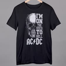 Image of ACDC HIGHWAY TO HELL ROCK Black T Shirt small to 4xl fast dispatch