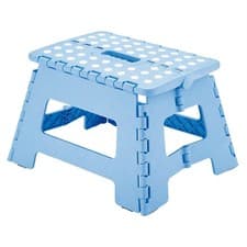 Image of Draper 19258 Plastic Anti Slip Folding Step Stool, Blue