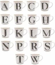 Image of NEW ALPHABET MUGS LETTERS NOVELTY CERAMIC COFFEE TEA CUP DRINKING CUPS KITCHEN