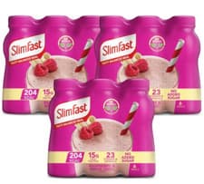 Image of Slimfast Milkshake Multi Bottle Raspberry & White Chocolate 325Ml X3