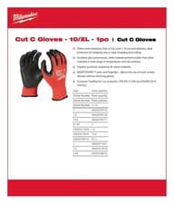 Image of Milwaukee - Cut C Gloves - 10/XL - 1 Piece